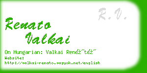 renato valkai business card